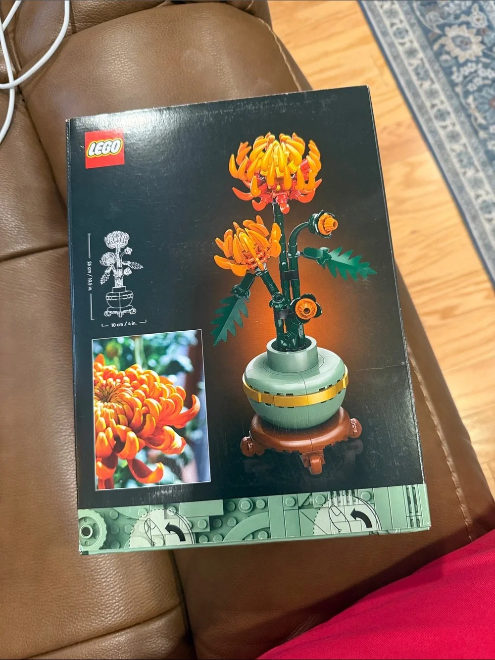 Lego Chrysanthemum in Orange and Green Botanicals
